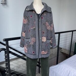 Gorgeous Rich Auntie Sweater Jacket Situation Women's Size Large Vintage